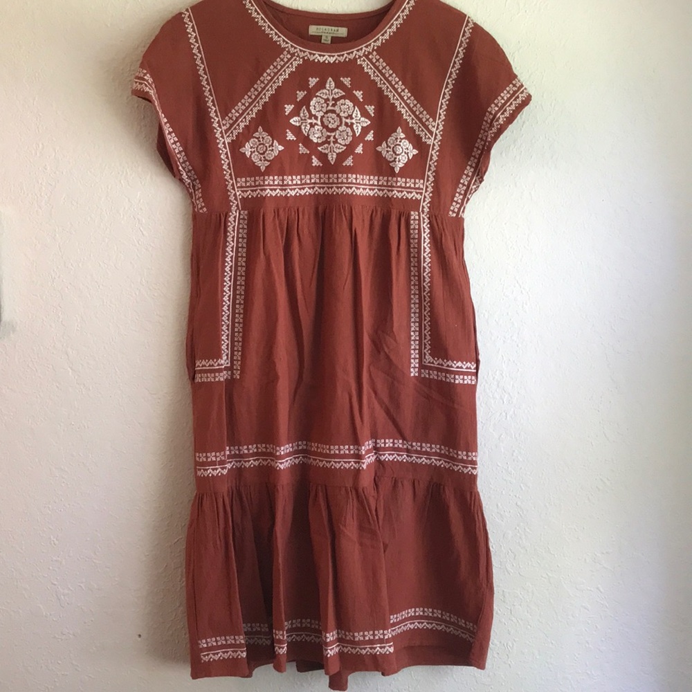 Embroidered Mexican Style Dress